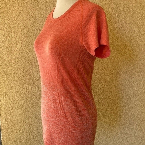 Lululemon Short Sleeve Shirt Sunny Orange /Coral‎ EUC - Picture 11 of 12
